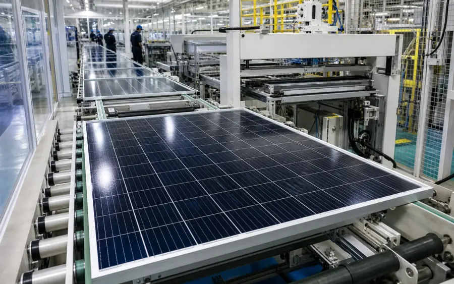 AI category visualization · not factory photography: Solar Panels