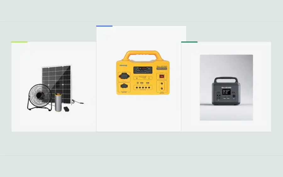 Product range visual · based on supplied technical decks: Portable Energy Storage