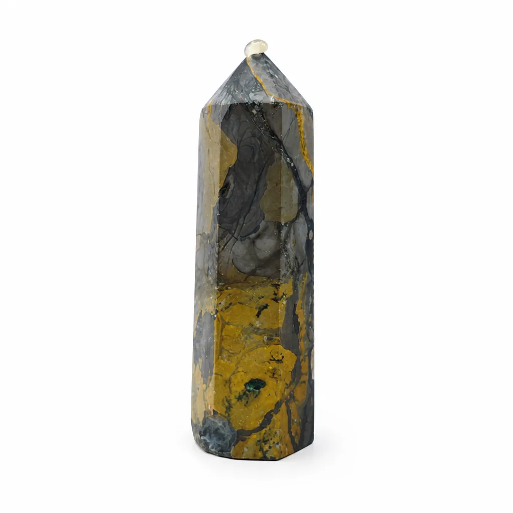 Bumblebee Jasper Little Pillar Crystal Chakra Healing Energy Protection Decor for Meditation, Yoga & Altar | Premium Handcrafted Metaphysical Collection