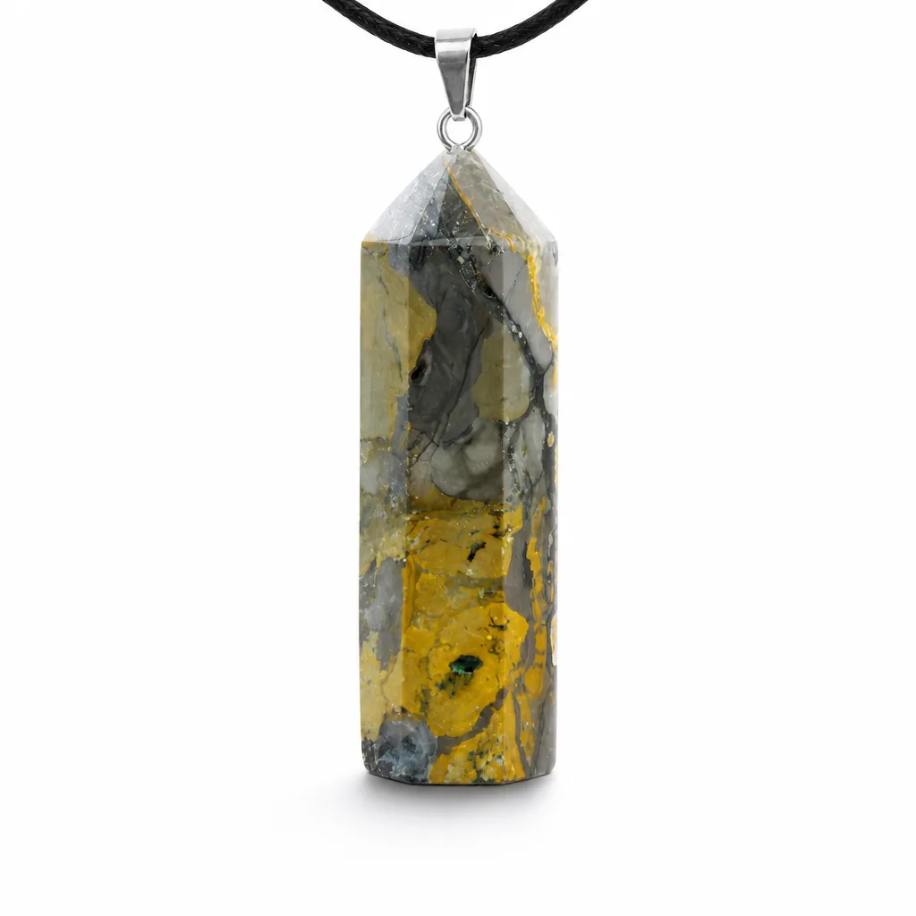 Bumblebee Jasper Little Pillar Crystal Chakra Healing Energy Protection Decor for Meditation, Yoga & Altar | Premium Handcrafted Metaphysical Collection