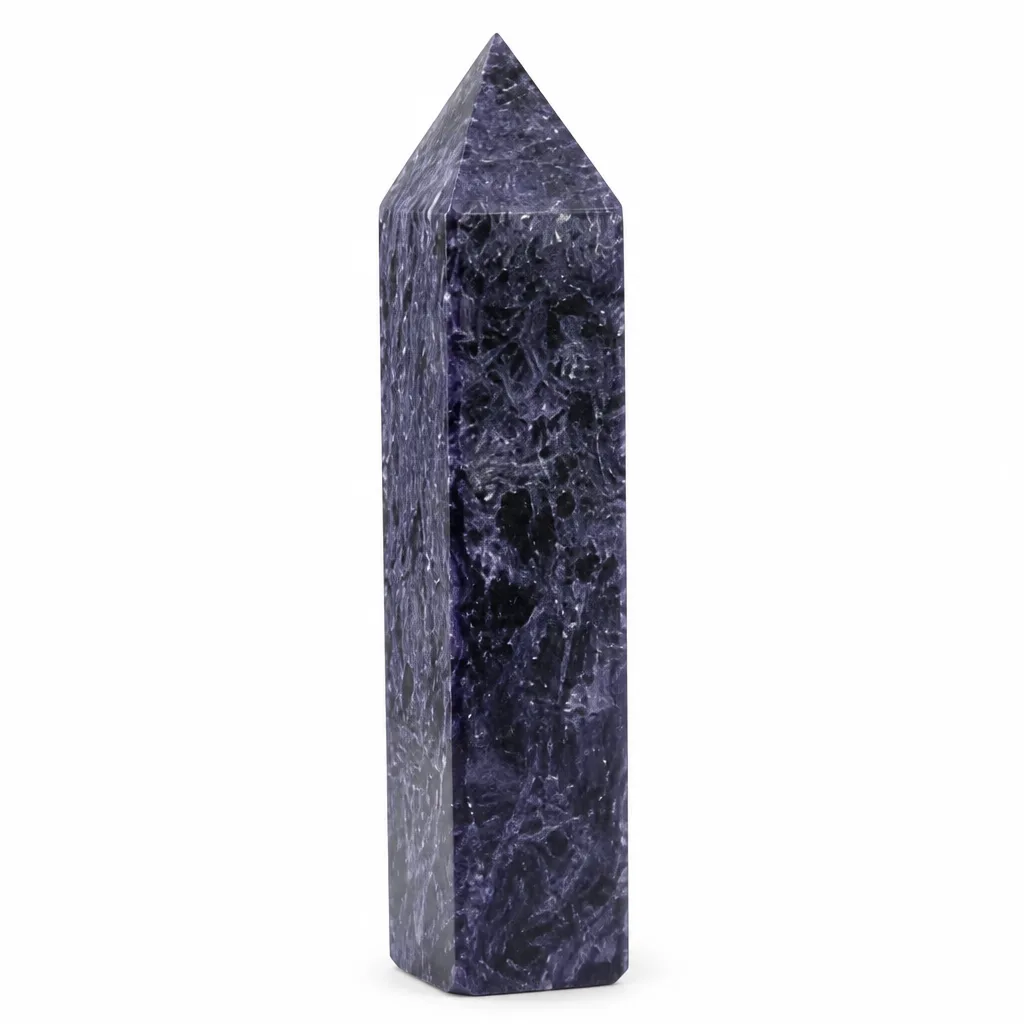 Charoite Crystal Pillar – Handcrafted Healing Energy & Chakra Decor for Meditation, Yoga, Home & Wellness Studio