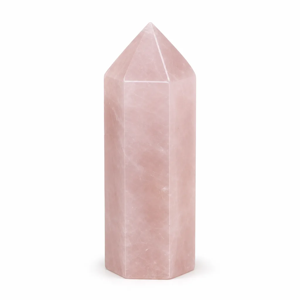 Pink Crystal Column Premium Chakra Healing Energy Decor | Metaphysical Collection image 1 Pink Crystal Column Premium Chakra Healing Energy Decor | Metaphysical Collection