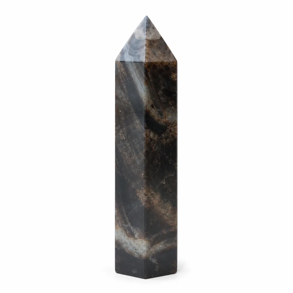 Premium Sphalerite Crystal Column – Handcrafted Energy & Chakra Healing for Meditation, Yoga & Spiritual Spaces