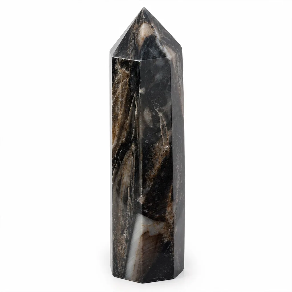 Premium Sphalerite Crystal Column – Handcrafted Energy & Chakra Healing for Meditation, Yoga & Spiritual Spaces