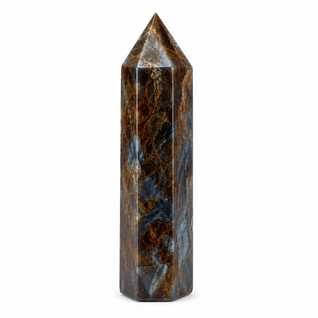 Pietersite Crystal Pillar – Handcrafted Energy & Protection for Meditation, Yoga & Home Decor