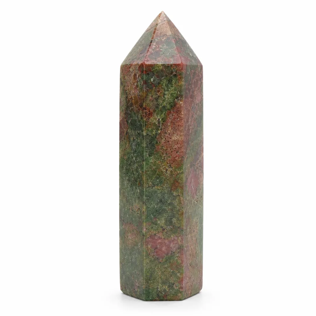 Crystal Pillar Red-Green Gemstone Chakra Energy | Meditation & Office Purple Label image 1 Crystal Pillar Red-Green Gemstone Chakra Energy | Meditation & Office Purple Label