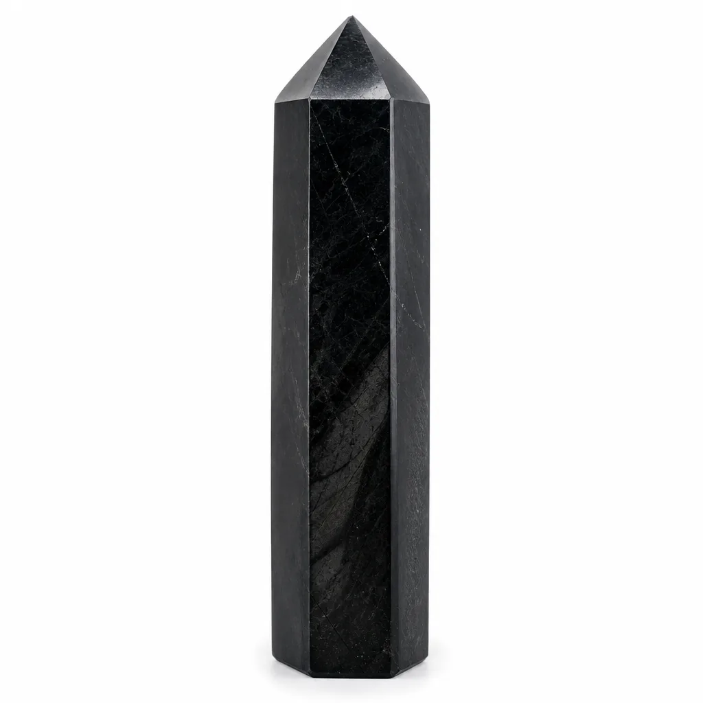 Black King Kong Obsidian Pillar – Chakra Healing Energy & Protection for Meditation, Yoga, Home & Altar Decor