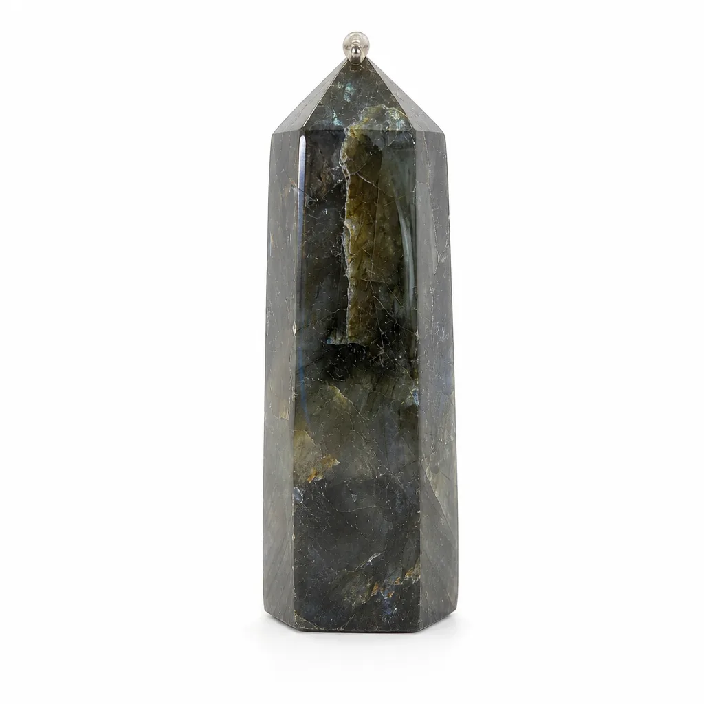 Labradorite Crystal Column – Handcrafted Chakra Healing Energy for Meditation & Home Decor image 1 Labradorite Crystal Column – Handcrafted Chakra Healing Energy for Meditation & Home Decor