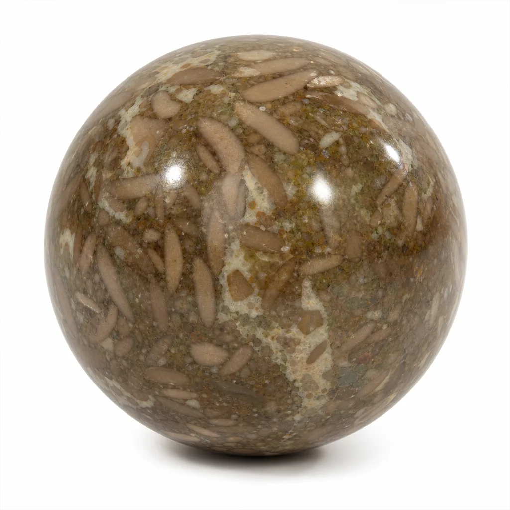 Bamboo Leaf Stone Crystal Sphere Chakra Healing & Protection Premium Collection