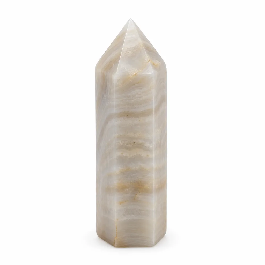 Premium Handcrafted Striped Onyx Column – Chakra Healing Energy for Meditation & Home Decor image 1 Premium Handcrafted Striped Onyx Column – Chakra Healing Energy for Meditation & Home Decor