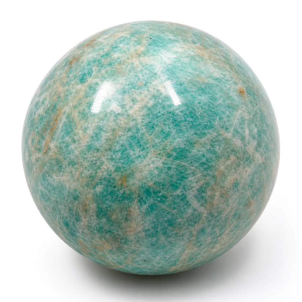 Premium Amazonite Sphere – Handcrafted Healing Crystal for Meditation & Wellness Decor