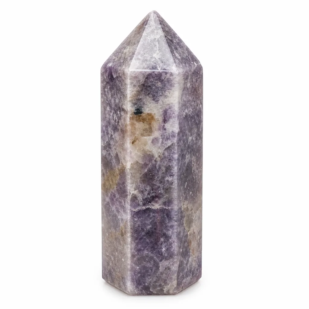 Purple Mica Crystal Tower Chakra Healing Energy Protection for Meditation & Altar Decor | Premium Metaphysical Collection