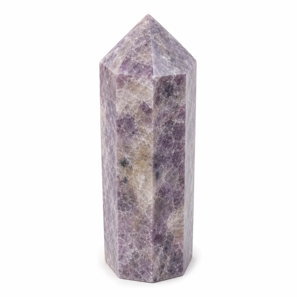 Purple Mica Crystal Tower Chakra Healing Energy Protection for Meditation & Altar Decor | Premium Metaphysical Collection