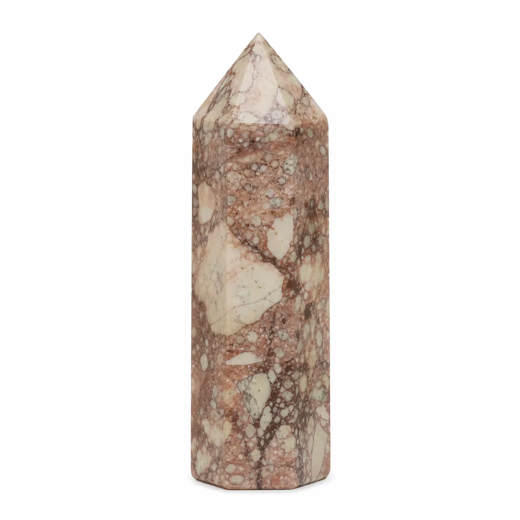 Premium Handcrafted Osmanthus Pine Crystal Pillar – Healing Energy & Chakra Decor for Meditation, Yoga, Living Room & Altar Collection