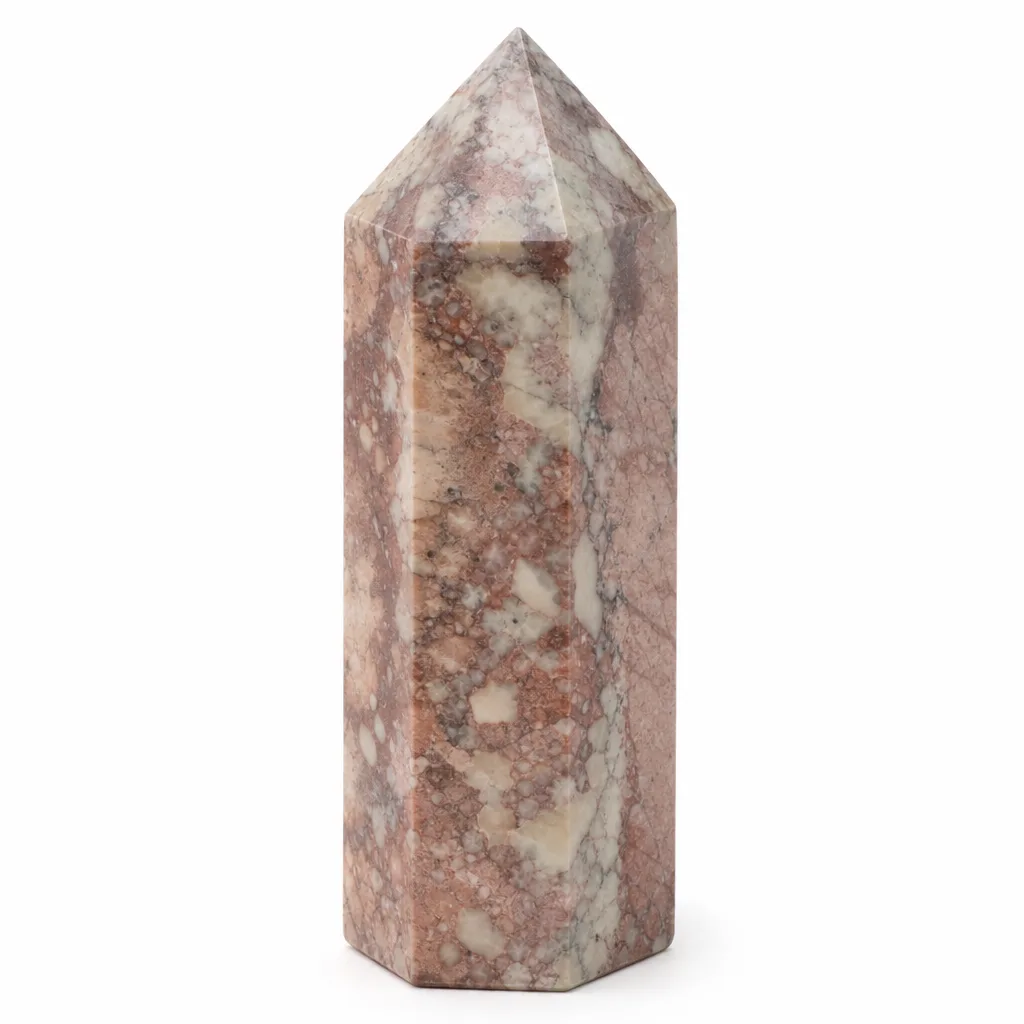 Premium Handcrafted Osmanthus Pine Crystal Pillar – Healing Energy & Chakra Decor for Meditation, Yoga, Living Room & Altar Collection