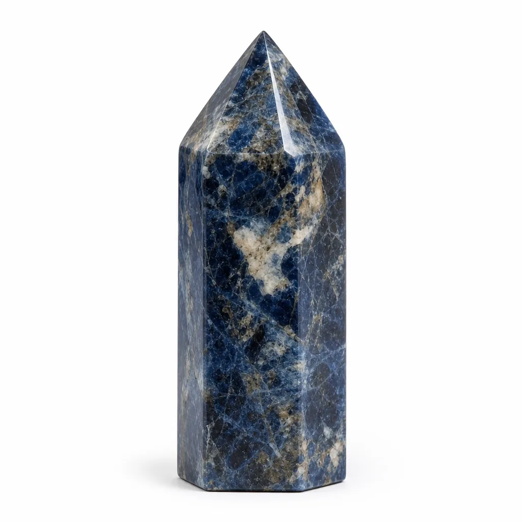 Crystal Pillar Blue Goldstone Chakra Energy for Home & Office | Premium Red Label Collection