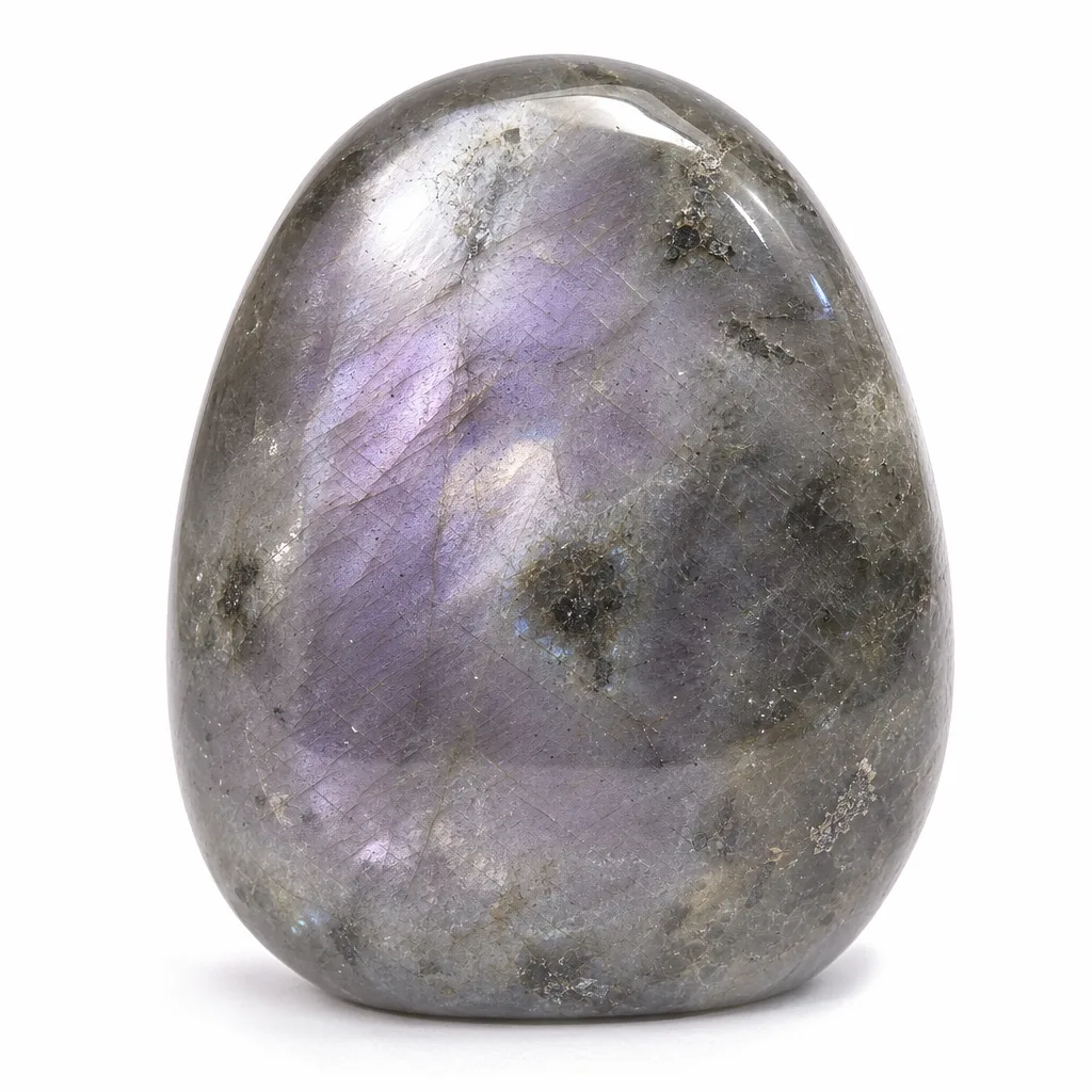 Purple Labradorite Palm Stone Healing & Protection for Meditation | Premium Metaphysical