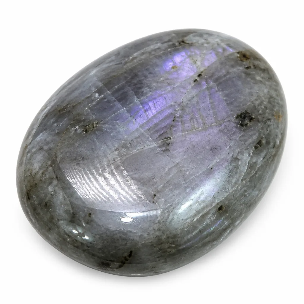 Purple Labradorite Palm Stone Healing & Protection for Meditation | Premium Metaphysical
