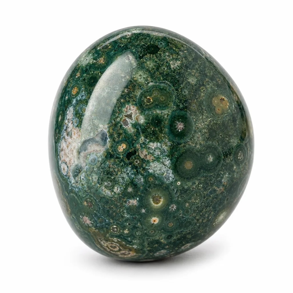 Premium Handcrafted Ocean Jasper Carving – Healing Chakra Energy for Meditation & Altar Decor