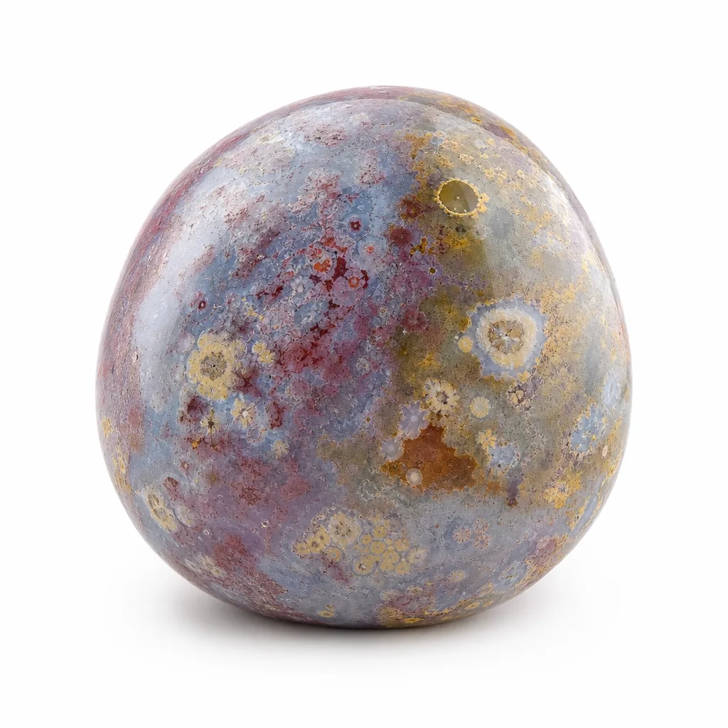 Premium Handcrafted Ocean Jasper Ornament – Chakra Healing Energy for Meditation & Altar Decor image 1 Premium Handcrafted Ocean Jasper Ornament – Chakra Healing Energy for Meditation & Altar Decor
