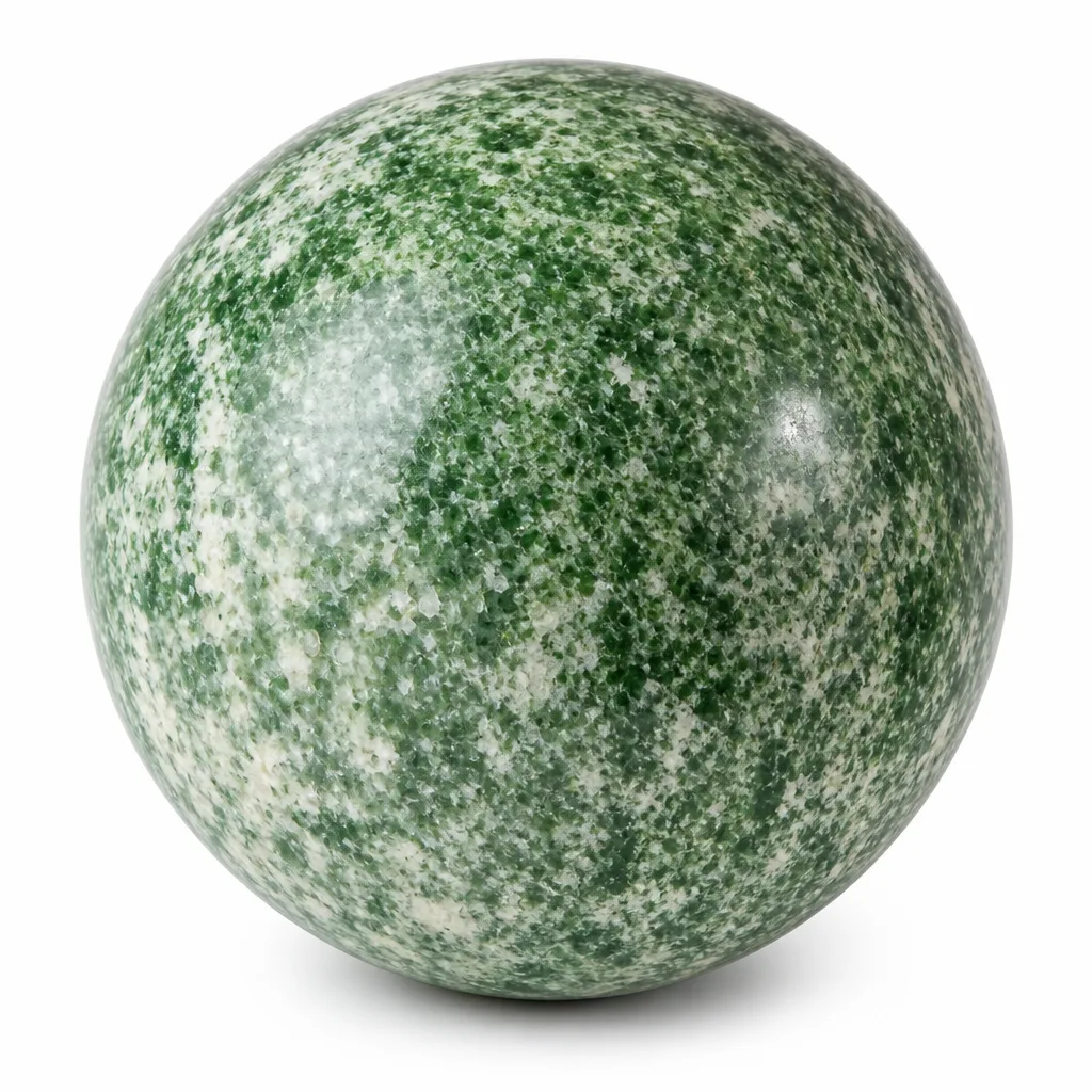 Premium Qinghai Emerald Crystal Ball – Healing Chakra Energy for Meditation, Yoga & Spiritual Decor