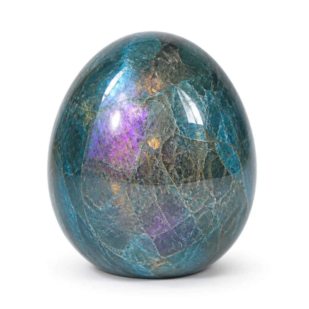 Premium Color-Plated Apatite Crystal Ornament for Chakra Healing & Energy Decor Collection