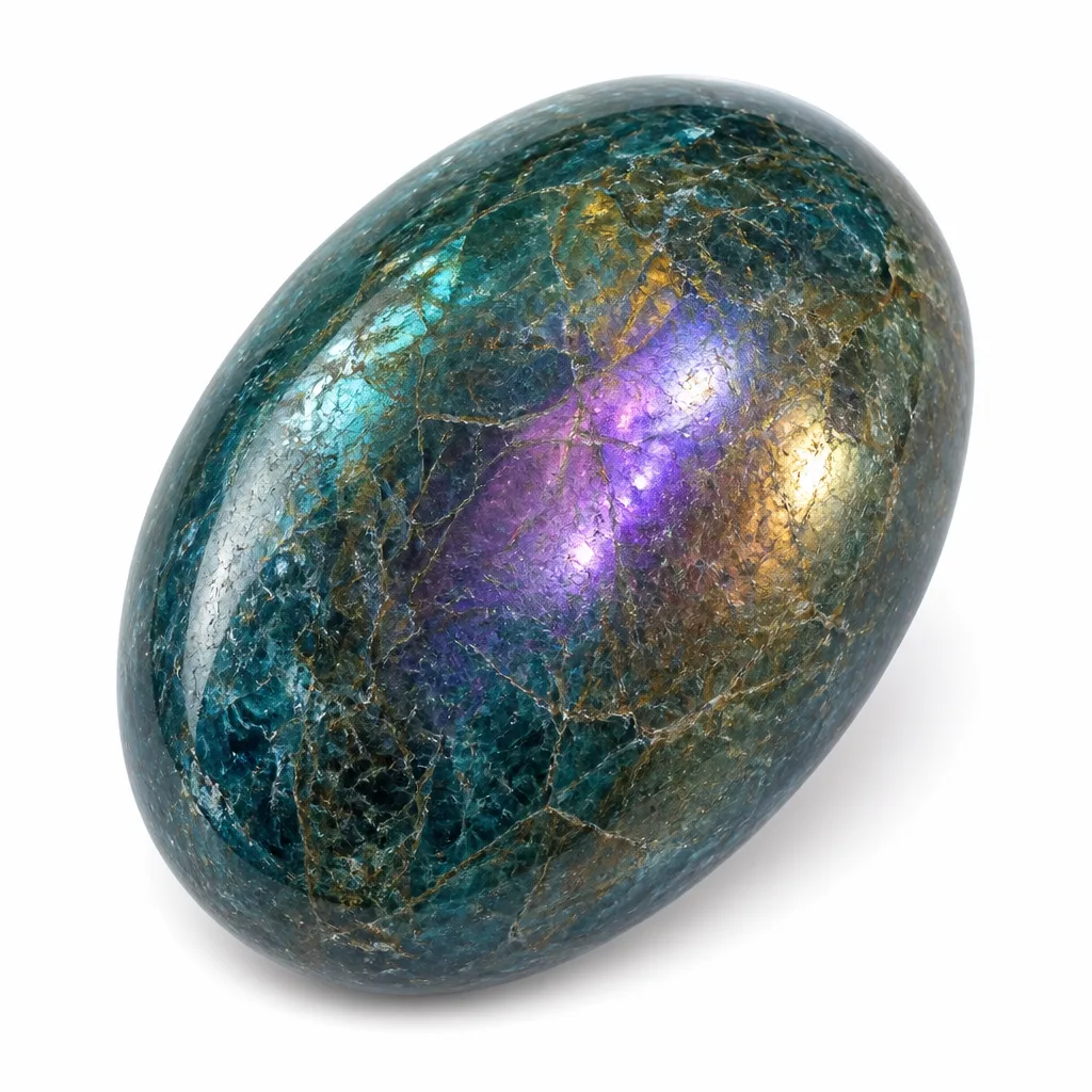 Premium Color-Plated Apatite Crystal Ornament for Chakra Healing & Energy Decor Collection