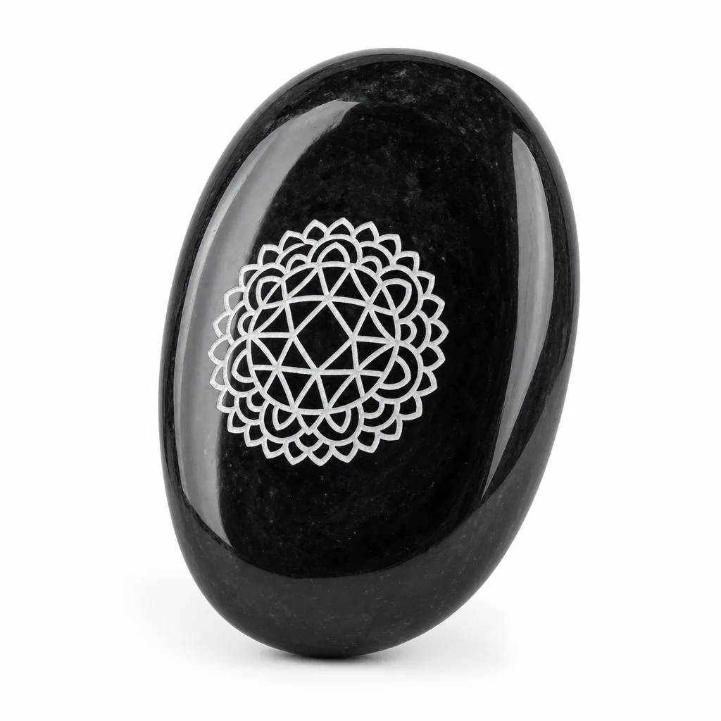 Premium Obsidian Crystal Carving – Handcrafted Healing & Protection for Meditation, Yoga & Spiritual Spaces