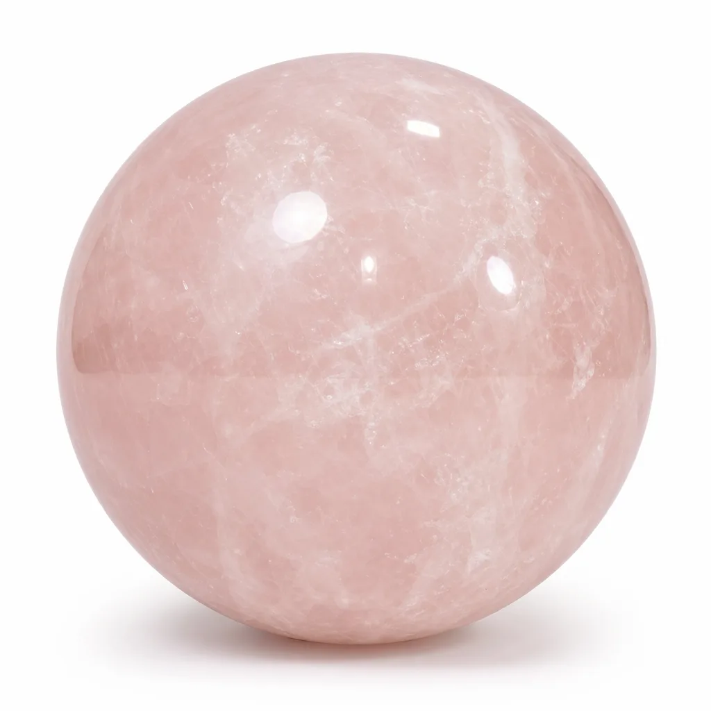 Premium Handcrafted Pink Crystal Sphere – Chakra Healing Energy for Meditation & Altar Decor
