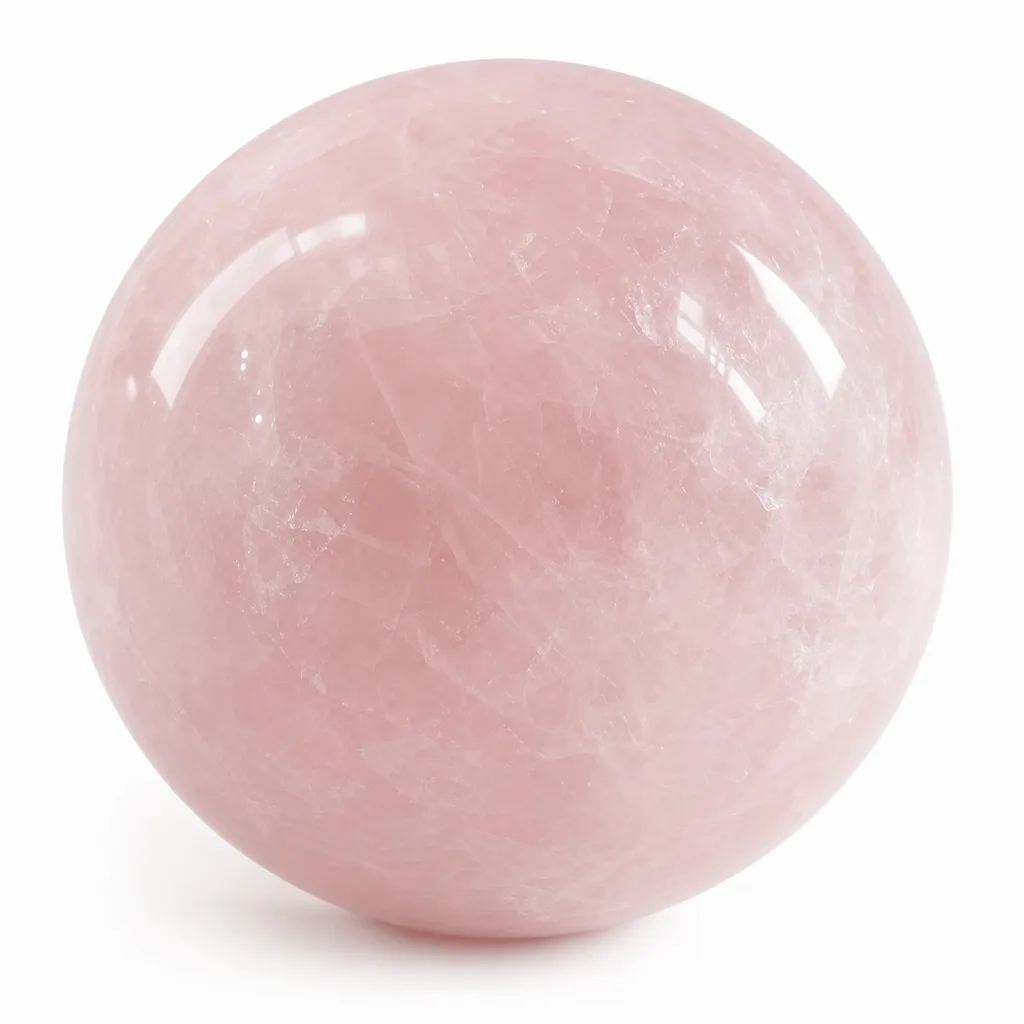Premium Handcrafted Pink Crystal Sphere – Chakra Healing Energy for Meditation & Altar Decor