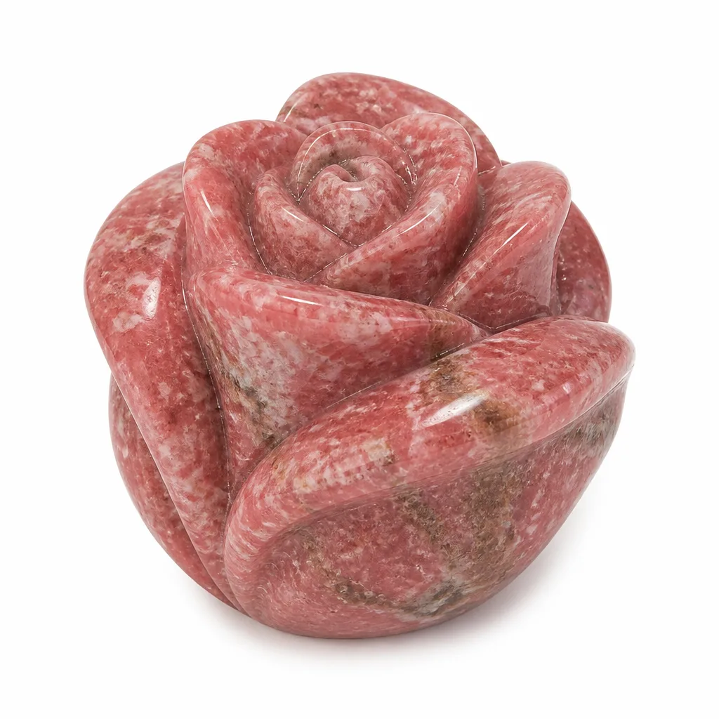 Premium Handcrafted American Red Rose Stone – Chakra Healing Energy for Meditation, Yoga & Spiritual Decor