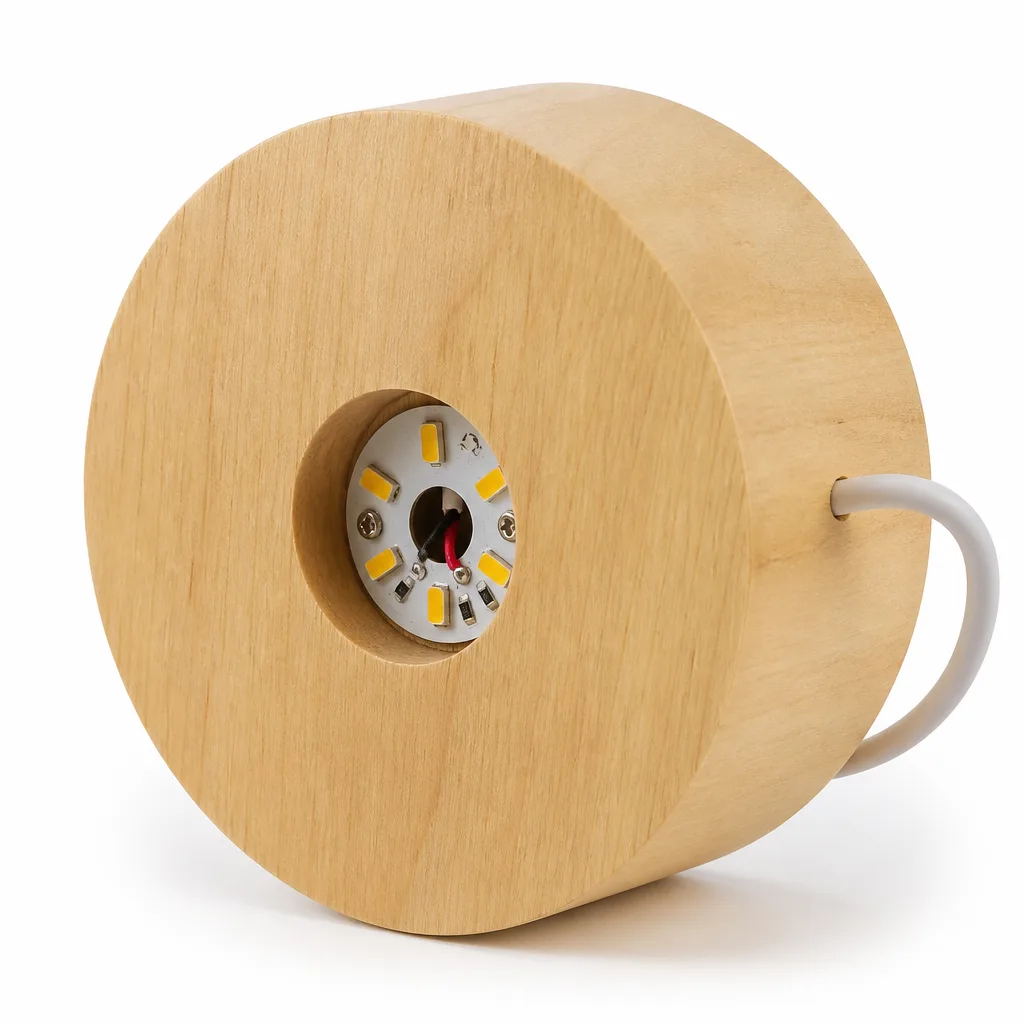 Wooden Lamp Base Chakra Energy & Protection for Meditation, Yoga & Office | Metaphysical Collection