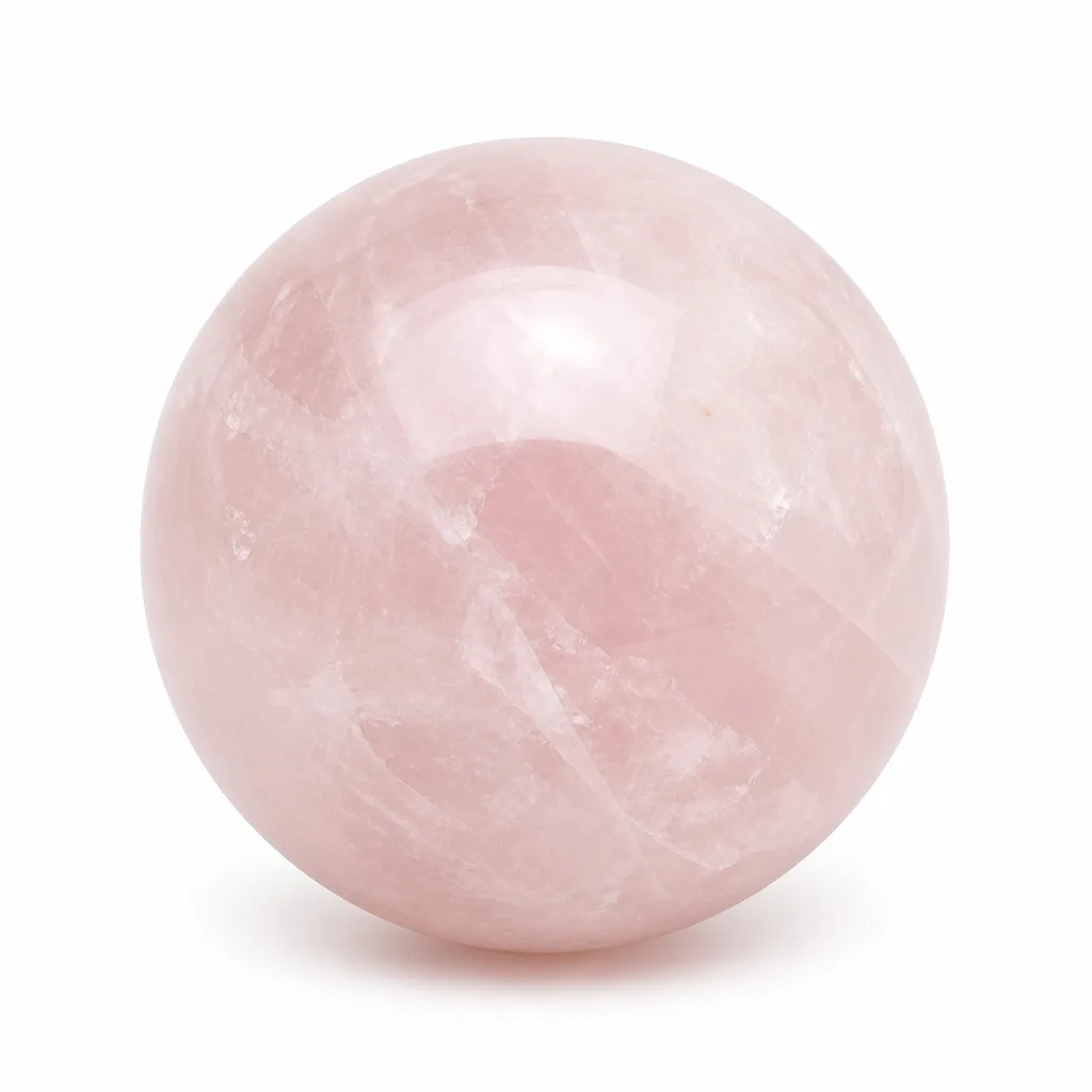 Premium Handcrafted Rose Quartz Sphere – Healing Chakra Energy for Meditation, Yoga & Spiritual Spaces