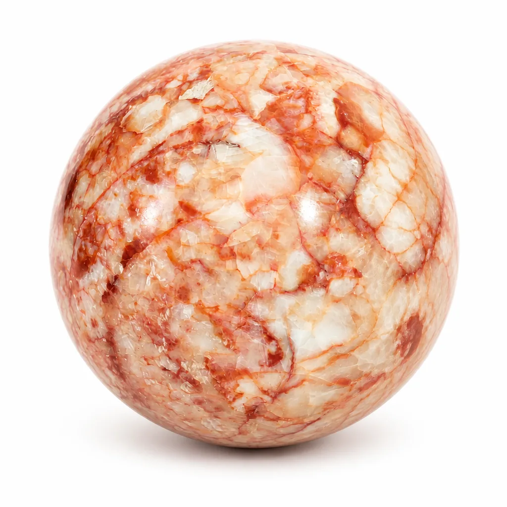 Crystal Sphere Red Network Ball Chakra Energy & Protection for Meditation, Yoga & Altar Decor | Premium Metaphysical Collection