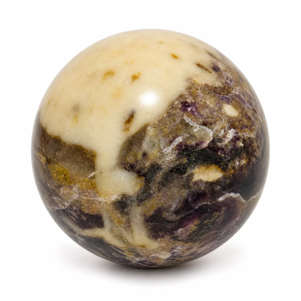 Charoite Sphere – Premium Handcrafted Healing Crystal for Meditation, Yoga & Altar Decor