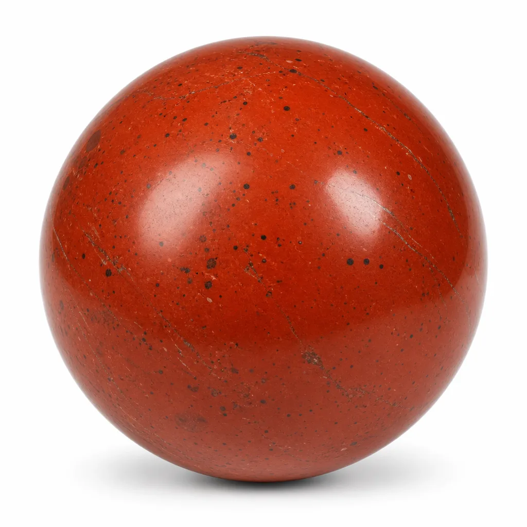 Red Jasper Sphere Crystal Healing Energy & Protection Decor for Meditation, Yoga, Altar & Executive Desk | Premium Metaphysical Collection
