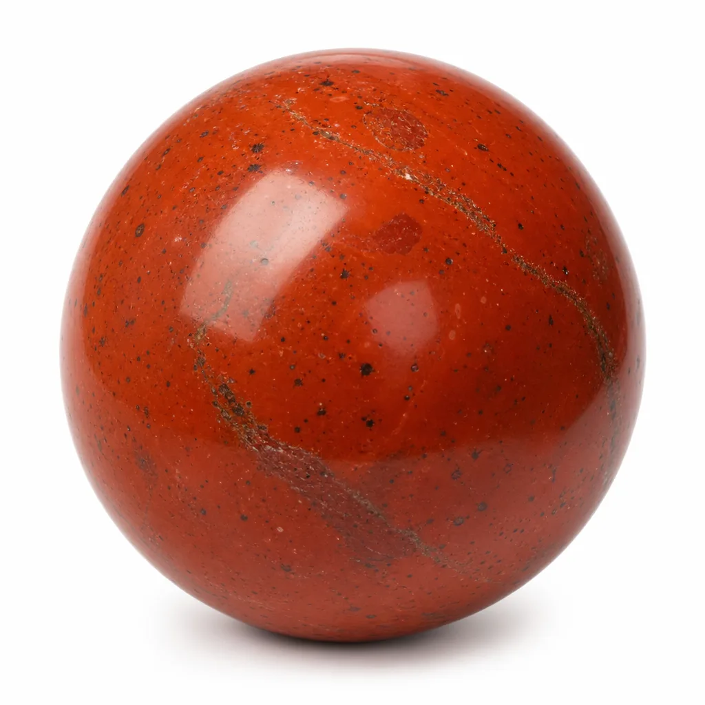 Red Jasper Sphere Crystal Healing Energy & Protection Decor for Meditation, Yoga, Altar & Executive Desk | Premium Metaphysical Collection