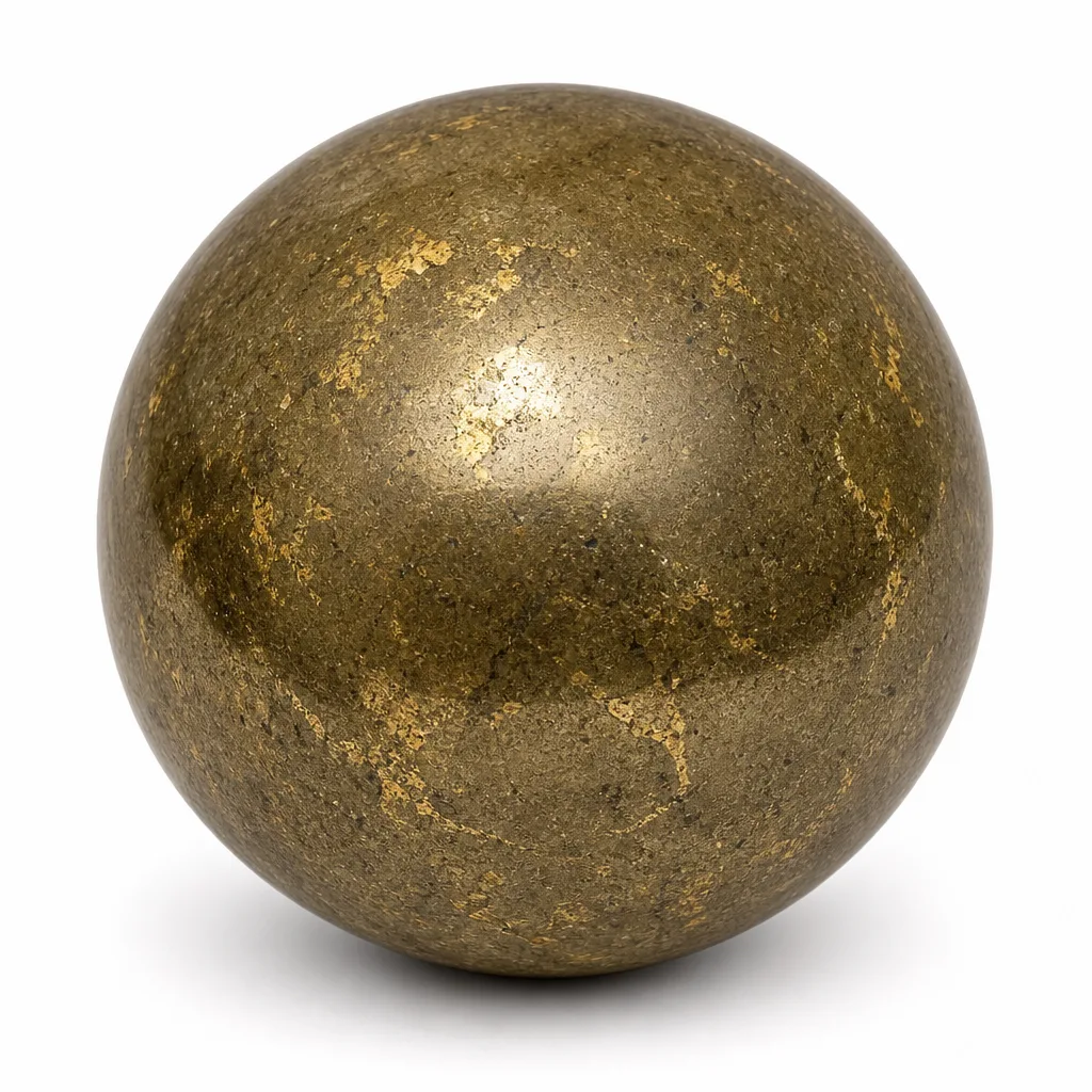 Premium Handcrafted Pyrite Sphere – Chakra Healing Energy & Protection for Meditation, Yoga, Home & Spiritual Spaces