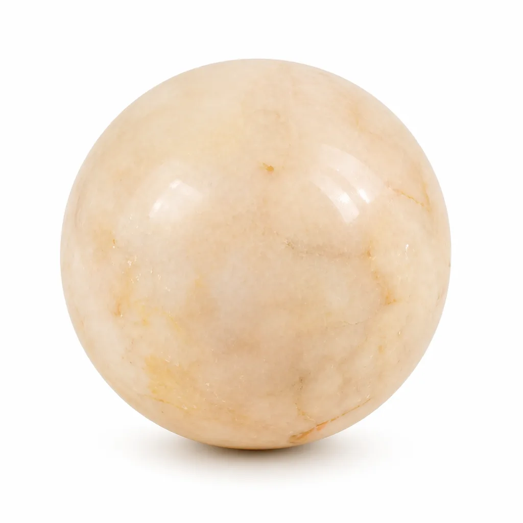 Premium Coral Jade Sphere – Handcrafted Healing & Chakra Energy for Meditation, Yoga & Spiritual Spaces