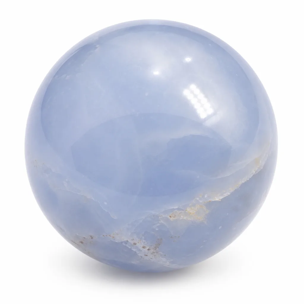 Blue Chalcedony Bead (C Grade) Chakra EnergyBlue Chalcedony Beads C & Protection for Meditation, Yoga & Altar | Premium Met Grade Healing Chakra Energy Jewelry &aphys