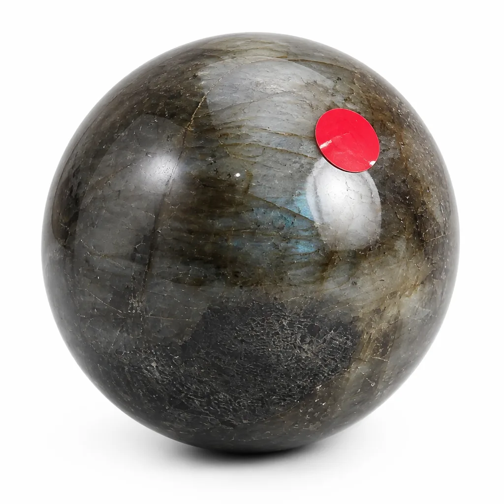 Premium Labradorite Sphere – Handcrafted Chakra Healing Crystal for Meditation, Yoga & Spiritual Decor