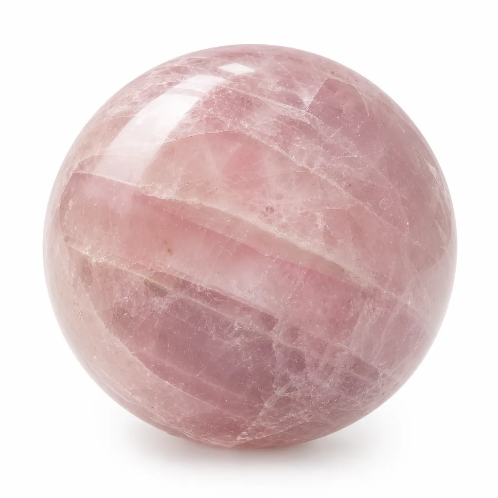 Pink Fluorite Crystal Sphere Premium Chakra Healing Decor for Meditation & Altar Spaces