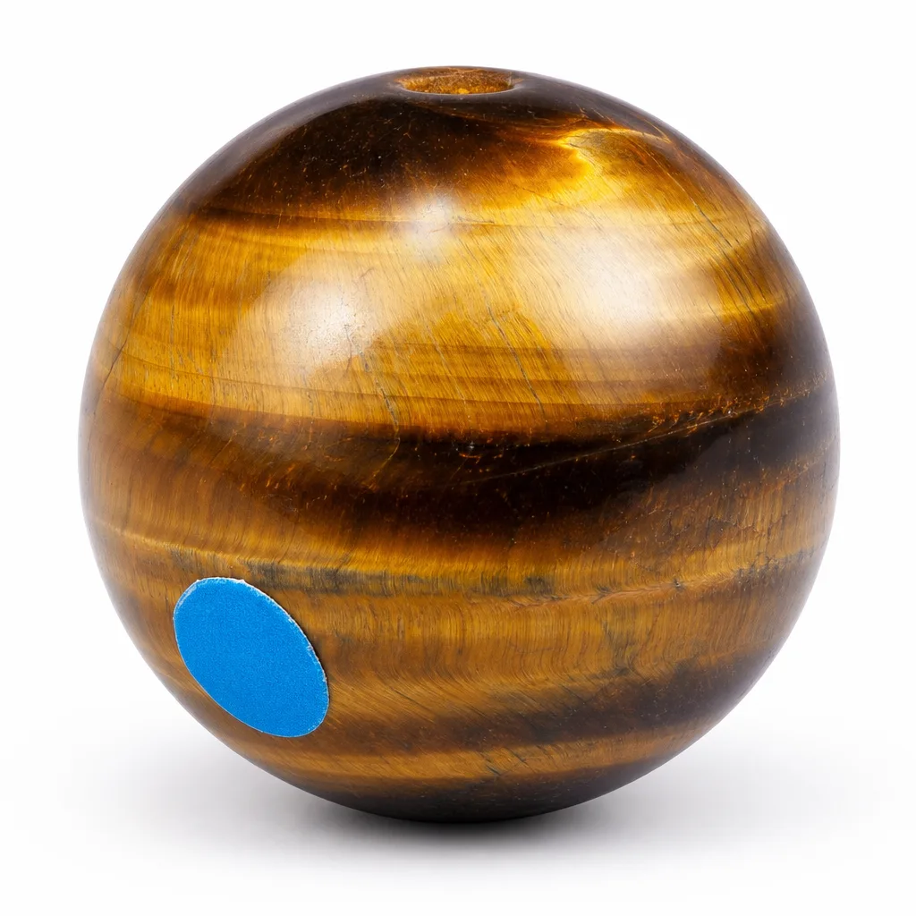 Premium Yellow Tiger’s Eye Bead – Handcrafted Healing & Protection for Meditation, Yoga, Altar Decor | Blue Label