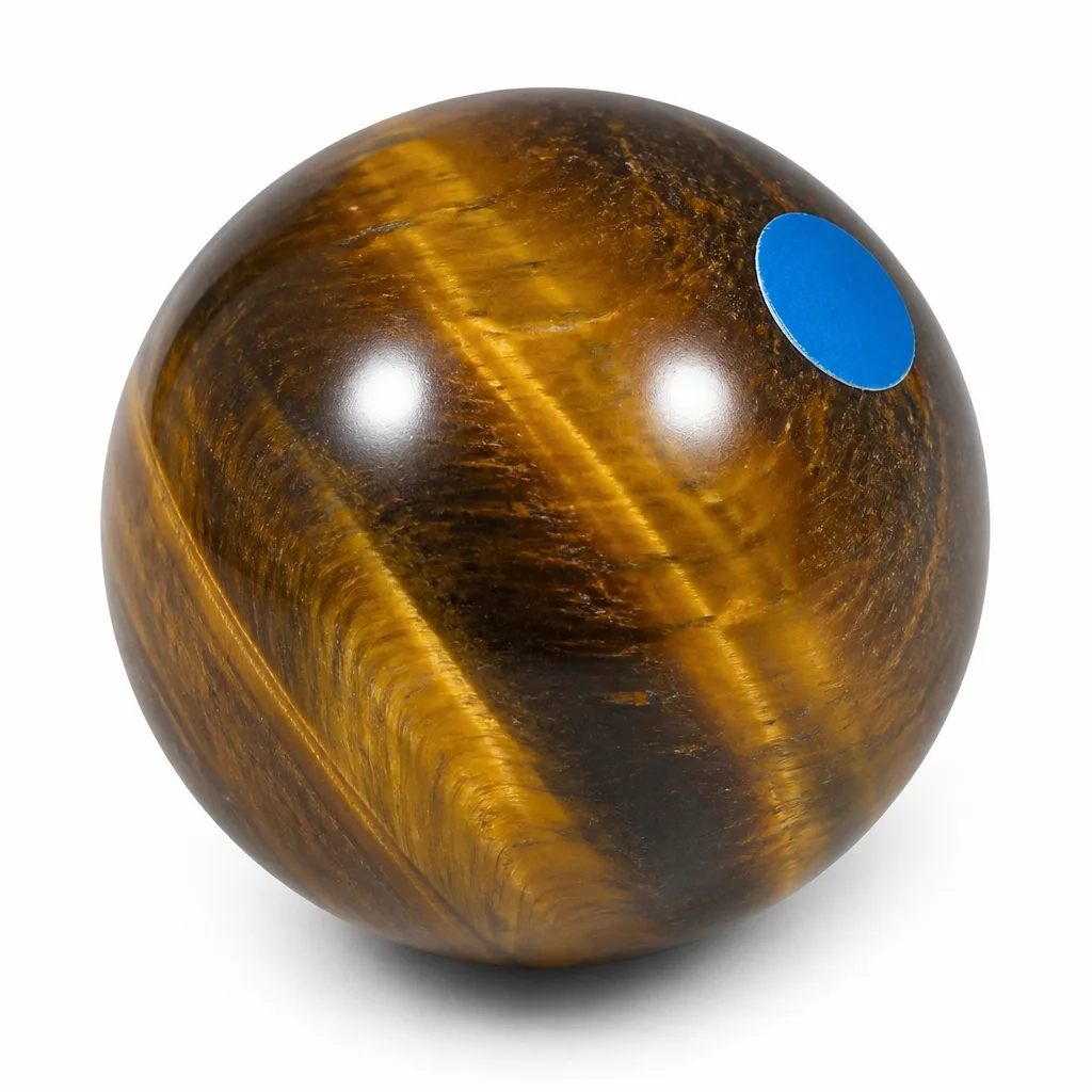 Premium Yellow Tiger’s Eye Bead – Handcrafted Healing & Protection for Meditation, Yoga, Altar Decor | Blue Label