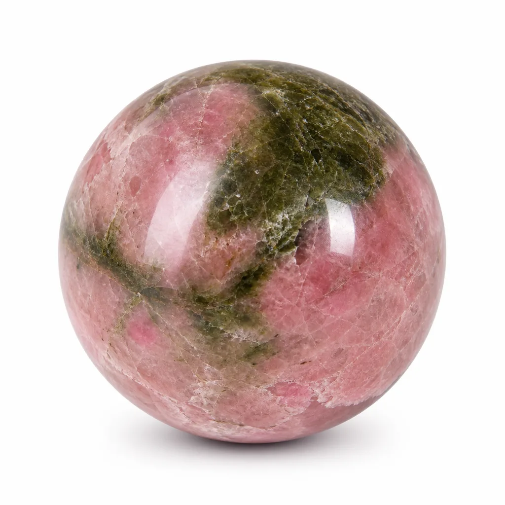 Premium Handcrafted Peach Blossom Tourmaline Sphere – Chakra Healing Energy for Meditation, Yoga & Altar Decor – Green Label Collection