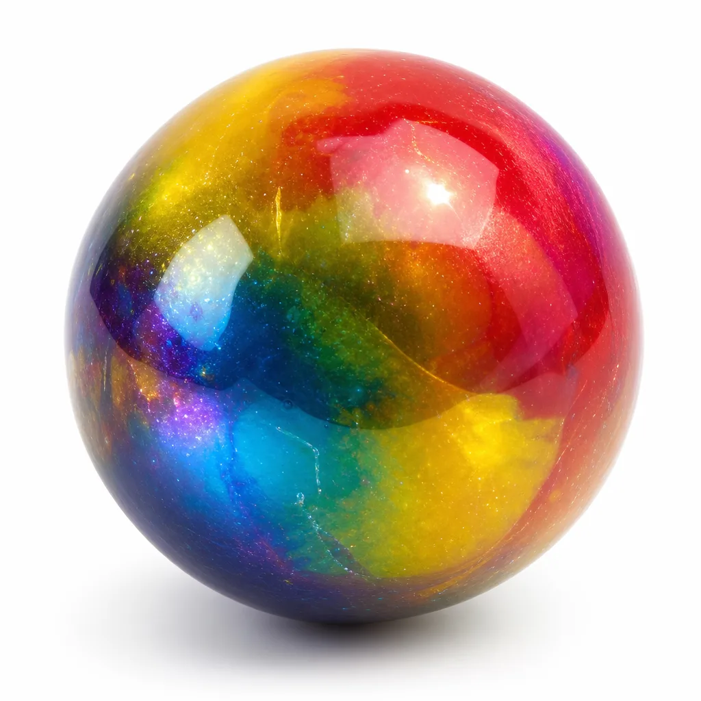Crystal Sphere Color-Plated Mixed Color Chakra Energy Decor | Premium Collection