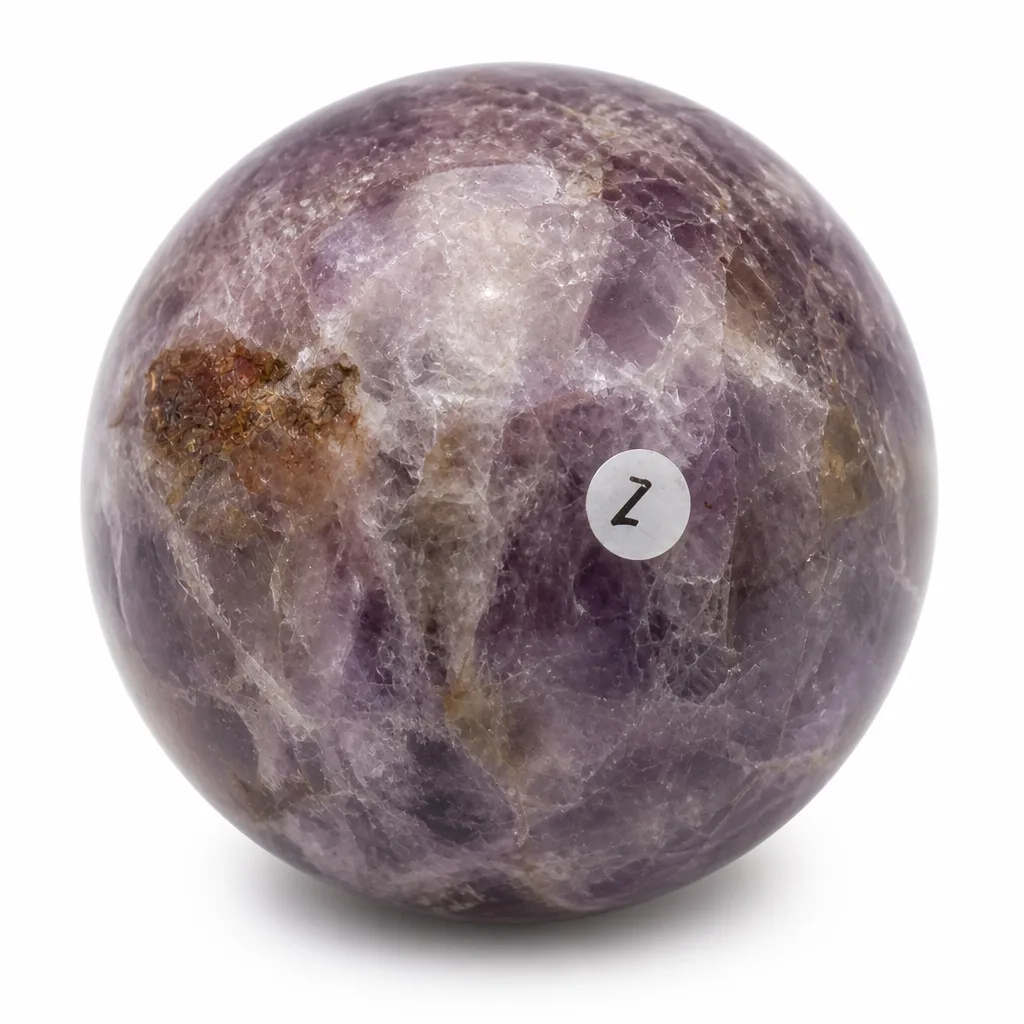 Premium Purple Crystal Sphere Healing Chakra Decor for Meditation & Altar Spaces