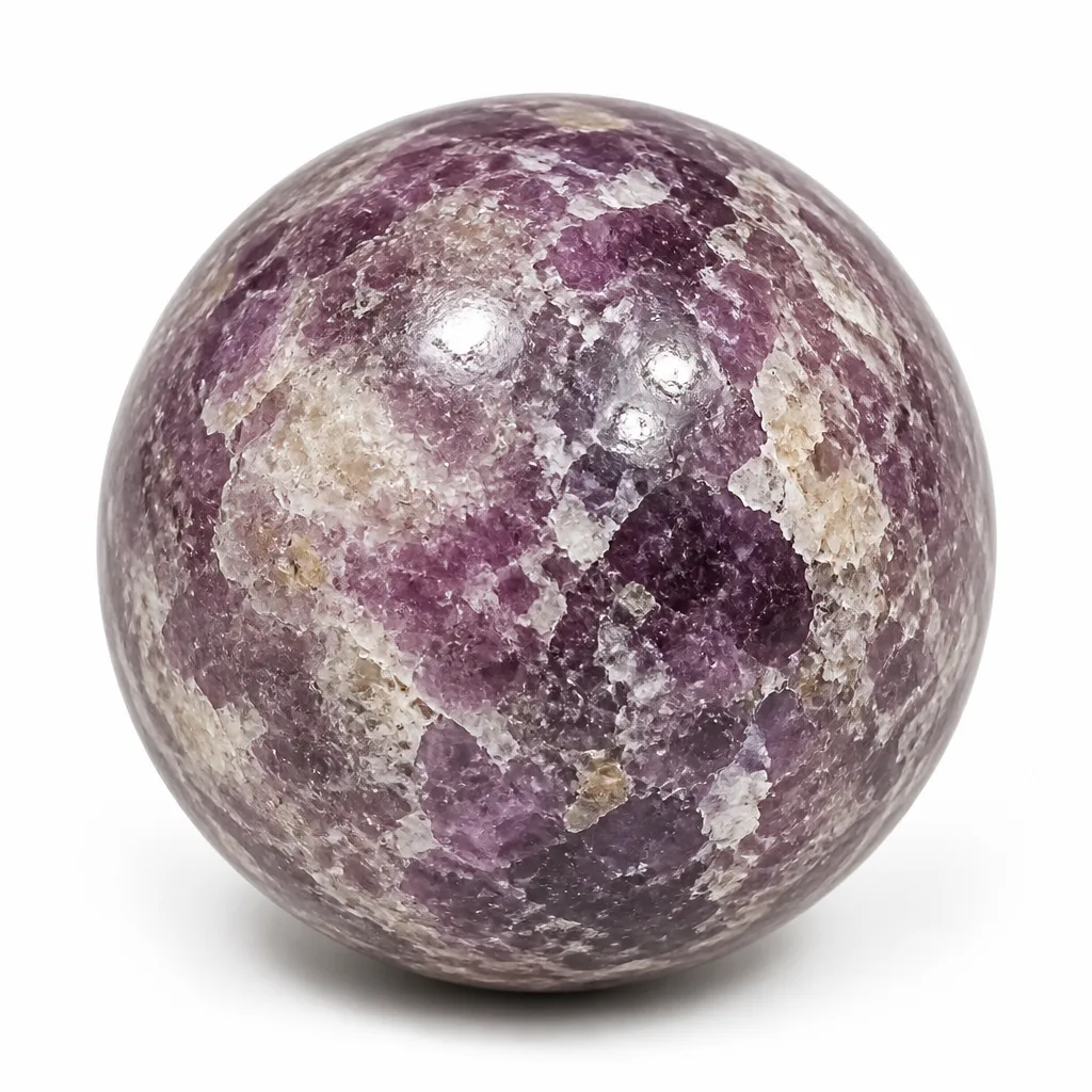 Crystal Sphere Purple Mica Chakra Energy & Protection | Premium Metaphysical Collection
