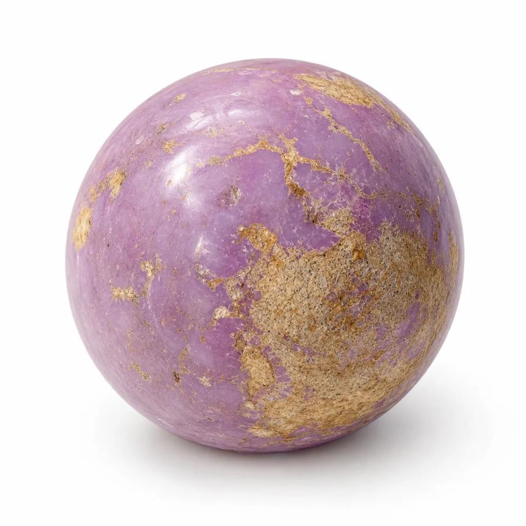 Premium Handcrafted Purple Mica Crystal Ball – Healing Chakra Energy for Meditation, Yoga & Spiritual Decor