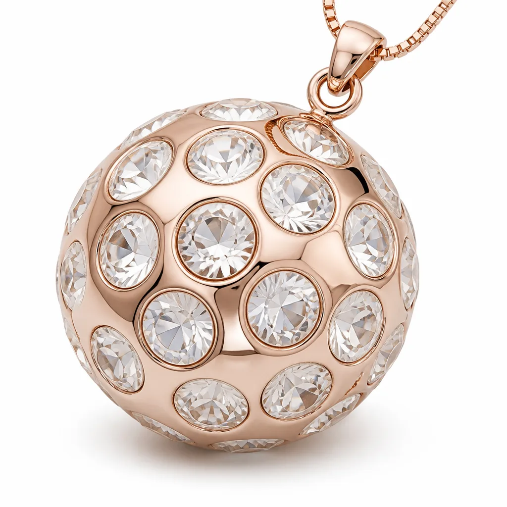 Premium Rose Gold Crystal Sphere – Chakra Healing Energy Ball for Meditation & Altar Decor